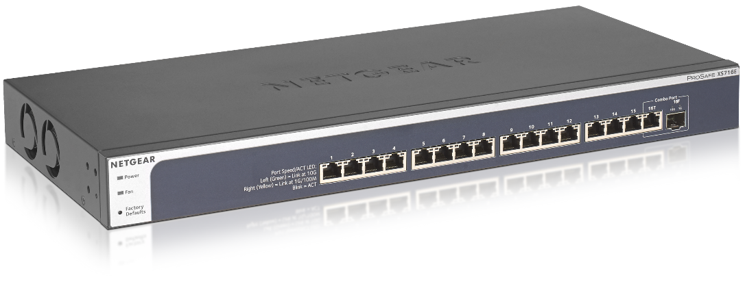 Мрежов суич NETGEAR XS716E 16x 10GE, Prosafe Plus Switch