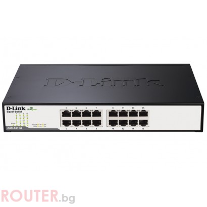 Мрежов суич D-LINK 16-Port 10/100/1000Mbps Copper Gigabit Ethernet Switch