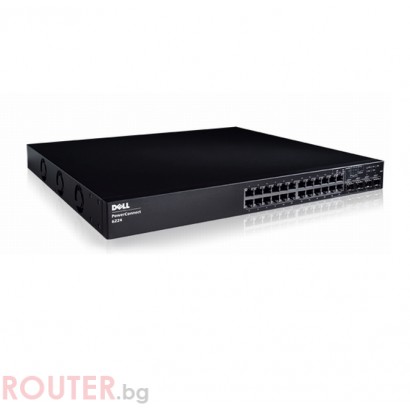 Мрежов суич DELL PC6224 - 24 Port Managed Layer 3 Switch 10 Gigabit Ethernet and Stacking