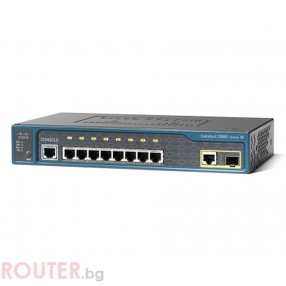 Мрежов суич CISCO Cisco Catalyst 2960 8 10/100 + 1 T/SFP LAN Lite Image