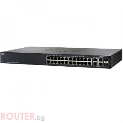 Мрежов суич CISCO SG300-28P 28-port Gigabit PoE Managed Switch