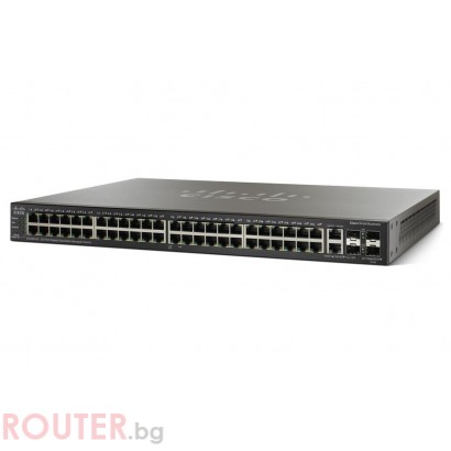 Мрежов суич Cisco SG500-52 52-port Gigabit Stackable Managed Switch
