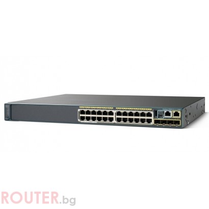 Мрежов суич CISCO Cisco Catalyst 2960S 24 GigE PoE 370W 4 x SFP LAN Base Image