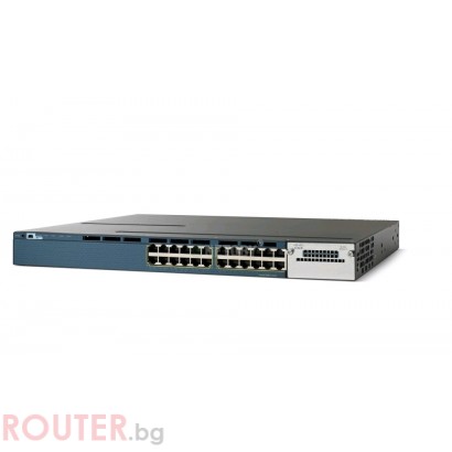 Мрежов суич CISCO Cisco Catalyst 3560X 24 10/100/1000 Ethernet ports, with 350W AC power supply 1 RU, IP Base feature set