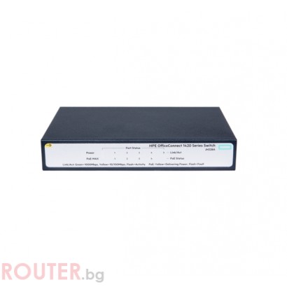 Мрежов суич HP HPE 1420 5G PoE+ (32W) Switch + Мрежова точка за достъп HP 215 Instant 802.11ac 