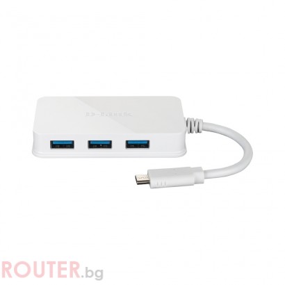 Мрежово устройство D-LINK USB-C to 4-Port USB 3.0 Hub