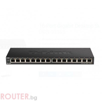 Мрежов суич D-LINK 16-Port 10/100/1000Mbps Unmanaged Gigabit Ethernet Switch