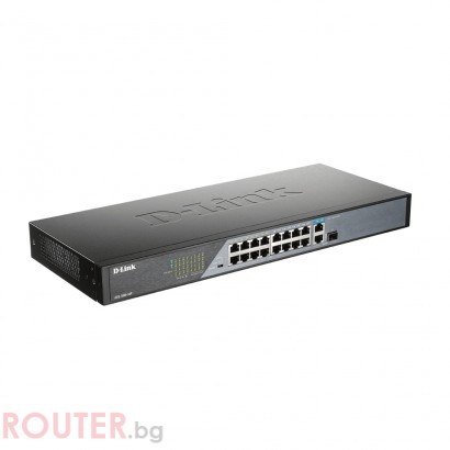 Мрежов суич D-LINK 18-Port 10/100 Unmanaged long range PoE Surveillance Switch