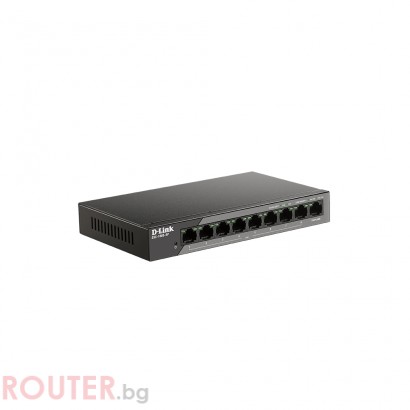 Мрежов суич D-LINK 9-Port 10/100 Unmanaged long range PoE Surveillance Switch