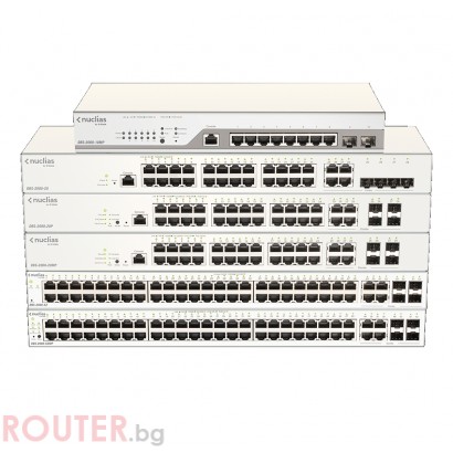 Мрежов суич D-LINK 28-Port Gigabit Nuclias Smart Managed Switch including 4x 1G Combo Ports (With 1 Year License)