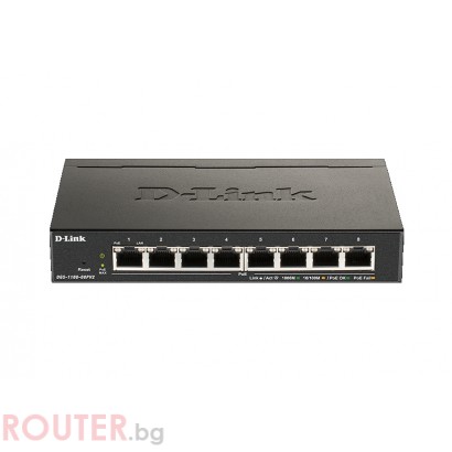 Мрежов суич D-LINK 8-Port PoE Gigabit Smart Switch