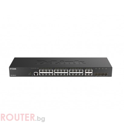 Мрежов суич D-LINK 24-port Gigabit Managed Switch plus 4 Combo 1000BaseT/SFP