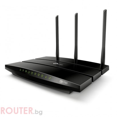 Безжичен рутер TP-Link Archer A7 AC1750, 2.4/5 GHz, 450 - 1300Mbps, 10/100/1000