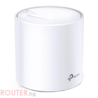 Безжичен рутер TP-Link Deco X60 V2, AX3000, 2.4/5 GHz, 574 -  2402 Mbps, Gigabit