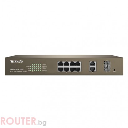 Мрежов суич SWITCH TENDA TEF1210P 8P POE