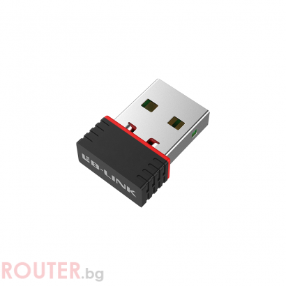 Безжичен мрежов адаптер LB-LINK BL-WN151, USB, 150Mbps, Черен 