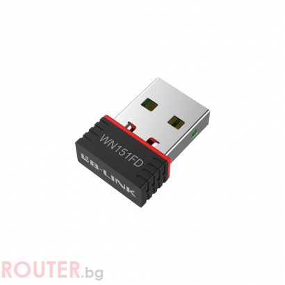 Безжичен мрежов адаптер LB-LINK BL-WN151FD, USB, 150Mbps, Черен 