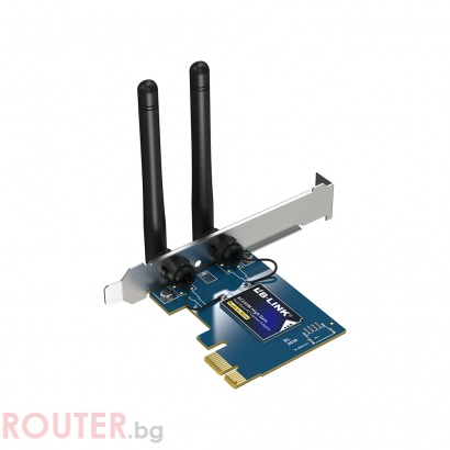 Безжичен мрежов адаптер LB-LINK BL-P650H, PCI-E, 650Mbps, 2.4/5Ghz, 2 x 6dBi, Син 