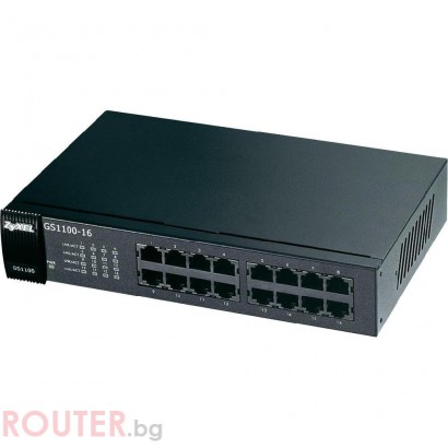 Суич ZYXEL GS1100-16, 16 портов, Gigabit