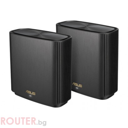 Рутер Asus Zenwifi Xt8 Ax6600 Tri-band Mesh System – Coverage Up To 410 Sq. Meter/4.400 Ft. 6.6gbps 3 Ssids Black 2-pk 90IG0590-MO3G60