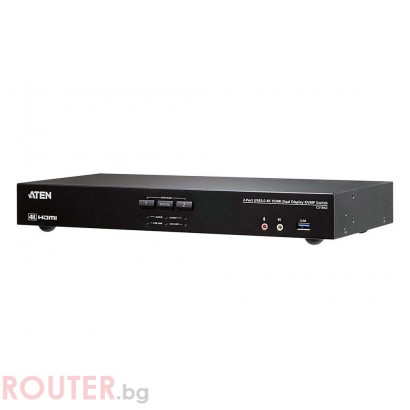 KVM превключвател ATEN CS1842-AT-G, 2 порта USB 3.0, За 2 HDMI монитора