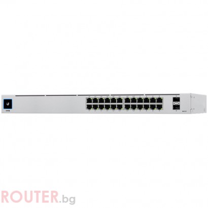 Мрежов суич UBIQUITI Auto-sensing per port <br/>Power over Ethernet plus (PoE+) <br/>24 Ports PoE <br/>Universal Power Over Ethernet (UPOE)