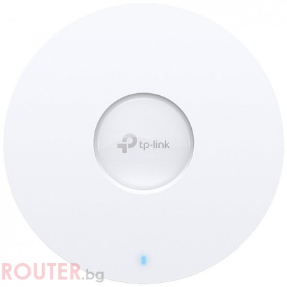 Мрежова точка за достъп TP-Link EAP610 AX1800 Wireless Dual Band Ceiling Mount Access Point, 574Mbps (2.4 GHz) + 1201 Mbps (5 GHz), 1 x G RJ45 port, 802.3at POE and 12V DC, 4×Internal Antennas, MU-MIMO, Seamless Roaming, Band Steering, Beamforming, Load B