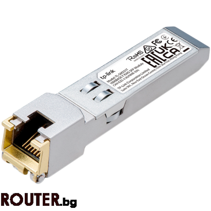 Трансивер TP-Link TL-SM311T 1000BASE-T RJ45 SFP Module, 1000Mbps RJ45 Copper Transceiver, Plug and Play with SFP Slot, Up to 100 m Distance (Cat5e or above), Hot-Pluggable, Plug and Play, High Compatibility, Support TX Disable function