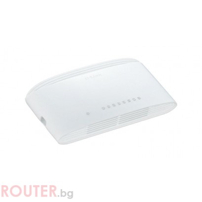 Суич D-Link DGS-1008D/E, 8 портов, 10/100/1000, Gigabit, Desktop