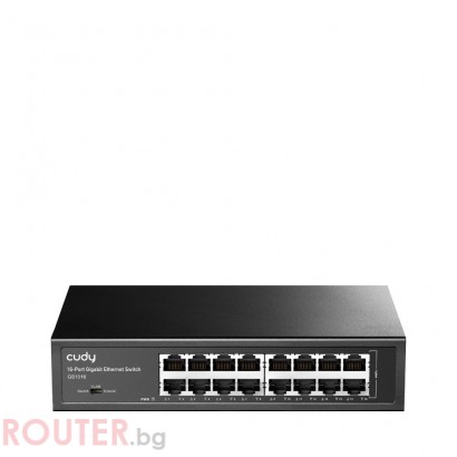 Суич Cudy GS1016, 16 портов, 10/100/100, Auto-MDI/MDIX, за 19\" rack