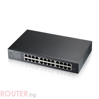 Суич 24-портов ZyXEL GS1915-24E, Gigabit, управляем, standalone или Nebula управление, за монтаж в шкаф