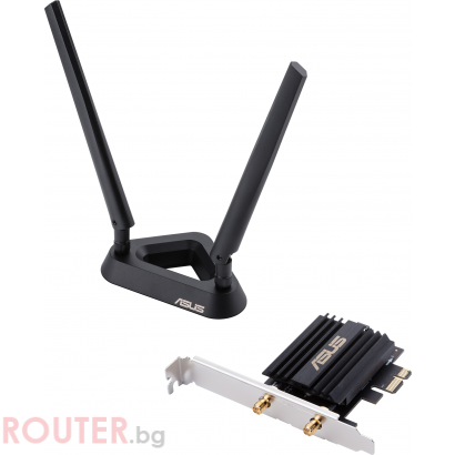Адаптер ASUS PCE-AX58BT, AX3000 Dual Band PCI-E WiFi 6 (802.11ax)