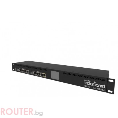 Рутер MikroTik RB2011UiAS-RM, CPU 600MHz, RAM 1GB, 10/100/1000, USB, PoE, Монтаж в шкаф