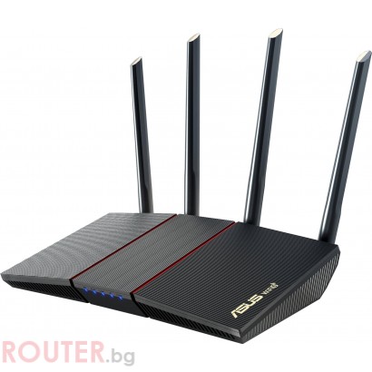 Безжичен рутер Asus RT-AX55 AX1800 Dual Band WiFi 6 (802.11ax),MU-MIMO, OFDMA , AI Mesh