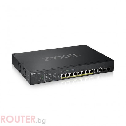 ZyXEL XS1930-12HP 10-портов 10GbE суич + 2xSFP порта смарт управляем PoE