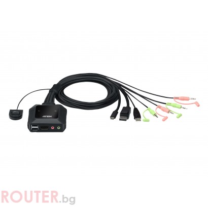 Превключвател KVM ATEN CS52DP, Дву портов USB-C DisplayPort 
