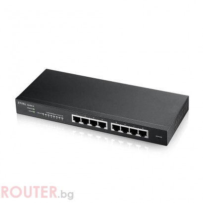 Суич 8-портов ZyXEL GS1915-8, Gigabit, управляем, standalone или Nebula управление