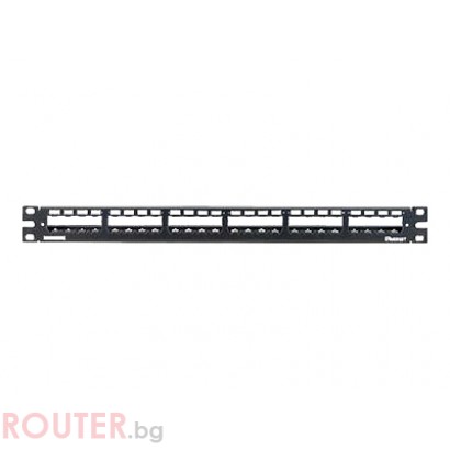 Мрежово устройство 19 24-port Metal Patch Panel Mini-com With Strain Relief Bar CP24WSBLY