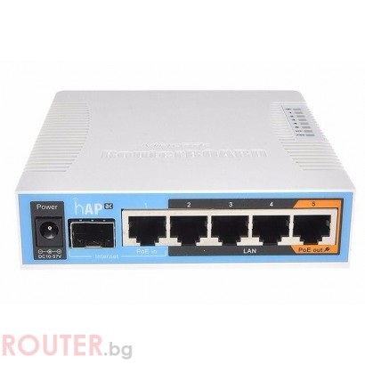 Безжичен Access Point MikroTik hAP AC RB962UiGS-5HacT2HnT, 5x 10/100/1000, USB 2.0