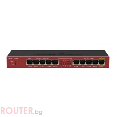 Рутер MiKrotik RB2011IL-IN, 5x 10/100 Mbps,  5x 10/100/1000 Mbps