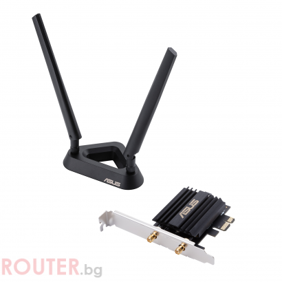 Адаптер ASUS PCE-AX58BT, AX3000 Dual Band PCI-E WiFi 6 (802.11ax)