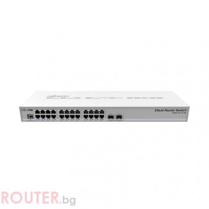 Суич MikroTik CRS326-24S+2Q+RM, 24 x Gigabit Ethernet ports, 2 x SFP