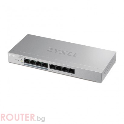 Суич ZyXEL GS-1200-8 V2, 8 портов, Gigabit, webmanaged