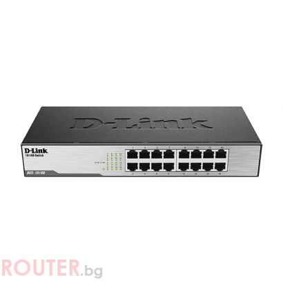 Суич D-Link DES-1016D/E, 16 портов 10/100, Desktop 