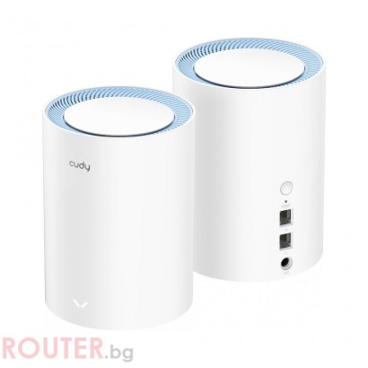 Безжичен рутер Cudy M1200 2, AC1200 Dual Band, 2.4/5 GHz, 300 -  867 Mbps, 2 броя