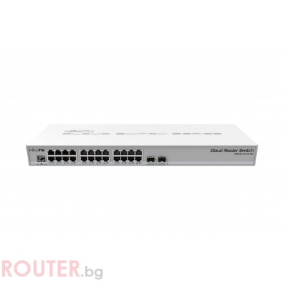 Суич Mikrotik CRS326-24G-2S-RM, 24xGigabit LAN, 2xSFP+ cages