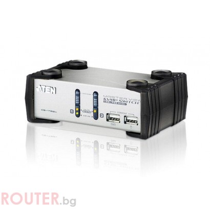 KVMP превключвател, ATEN CS1732A, 2-портов, PS/2-USB, VGA/Audio