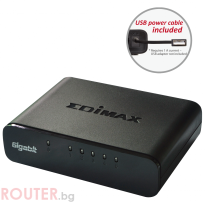 Суич EDIMAX ES-5500G V3, 5 портов, Gigabit