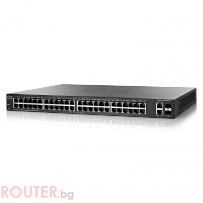 Мрежов суич CISCO SG 200-50P 50-port Gigabit PoE Smart