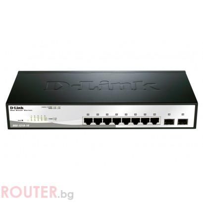 Мрежов суич D-LINK 10-Port Gigabit Smart Switch with 2 SFP ports